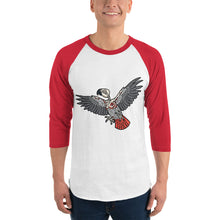 Load image into Gallery viewer, Macabre...ish Zombie Parrot 3/4 sleeve raglan shirt